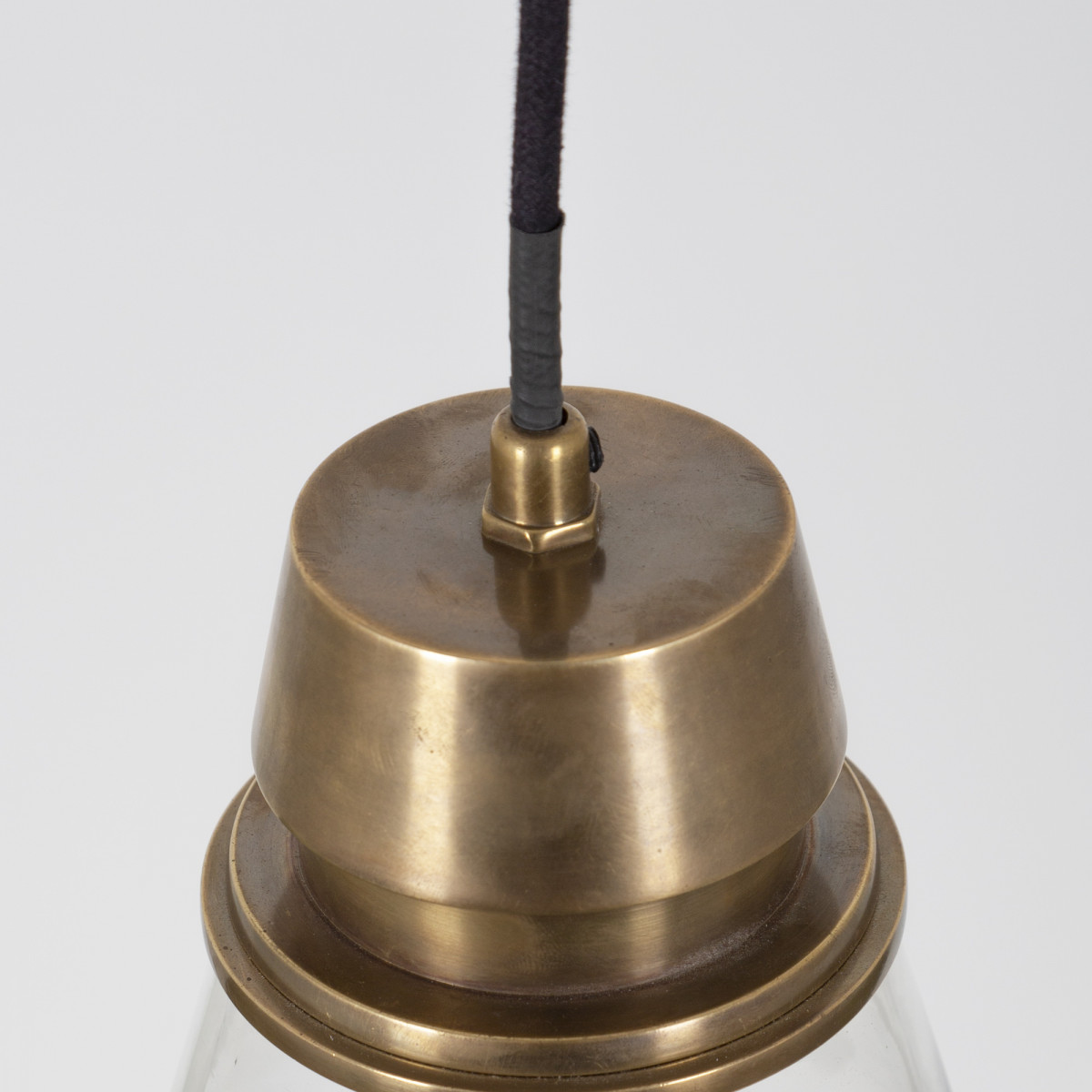 Lampe suspendue Purdy bronze vieilli style industriel | Nostalux.fr
