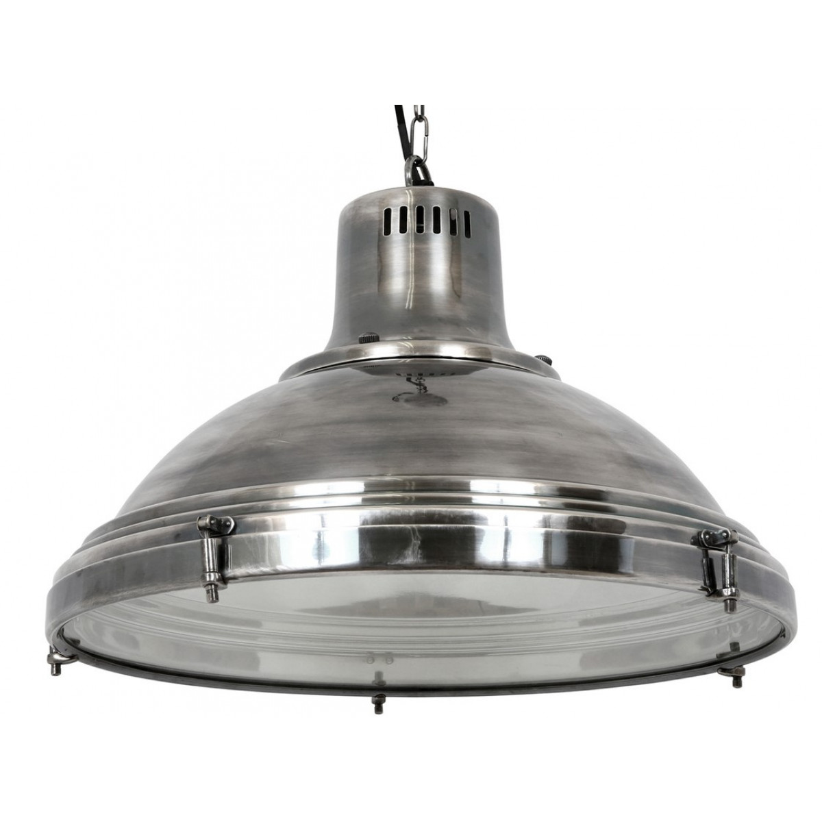 Lampe à suspension Agra (50457) argent vieilli style industriel | Nostalux.fr