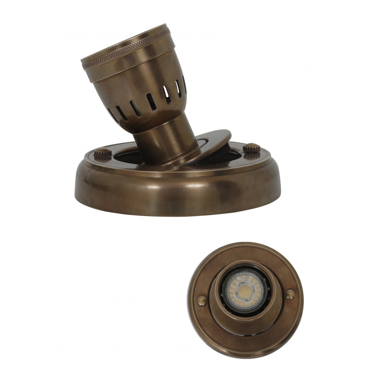 Spot de plafond Troy (31034) couleur bronze brûlé | Nostalux.fr