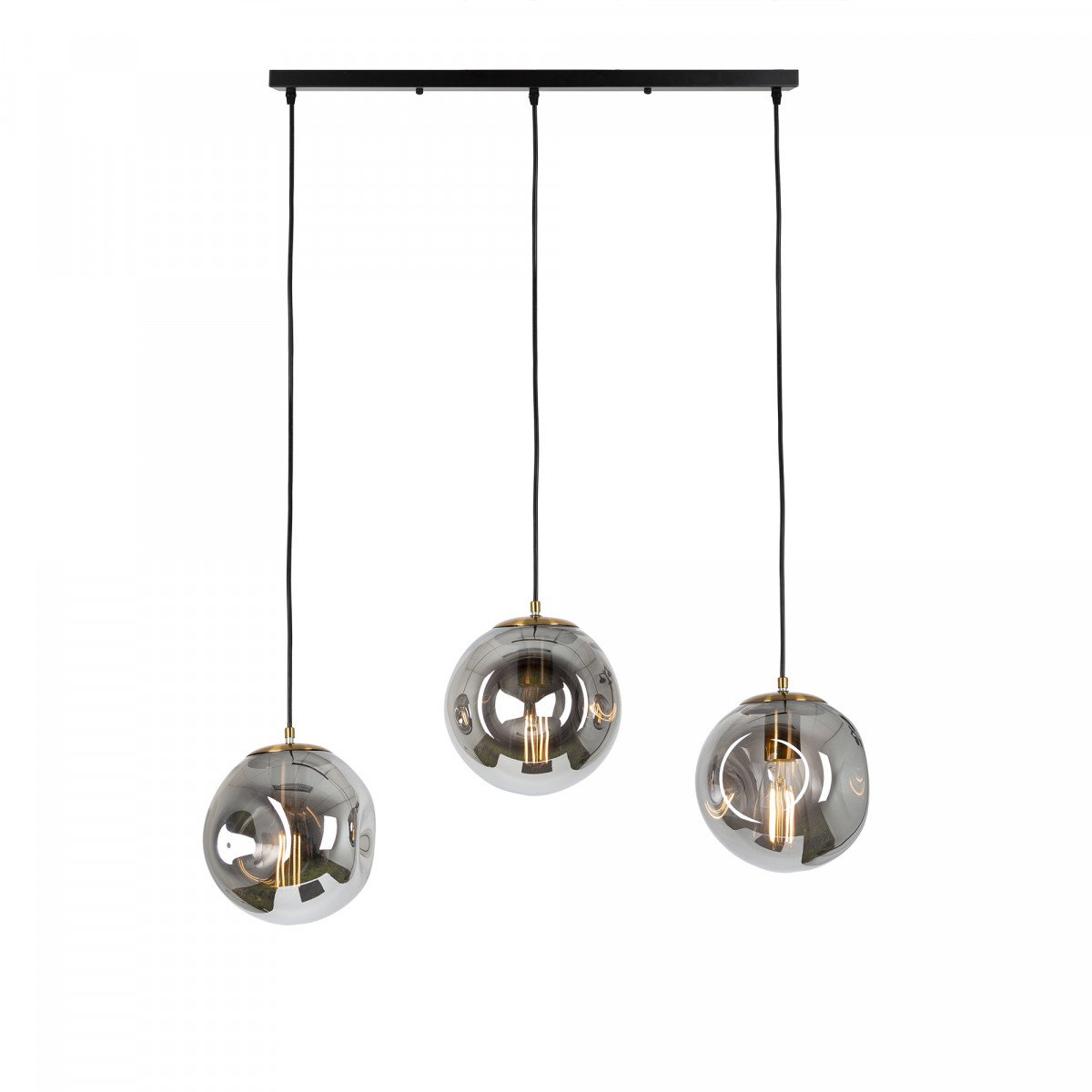 Suspension sur fil Orbs 3 boules lumineuses Design | Nostalux.fr