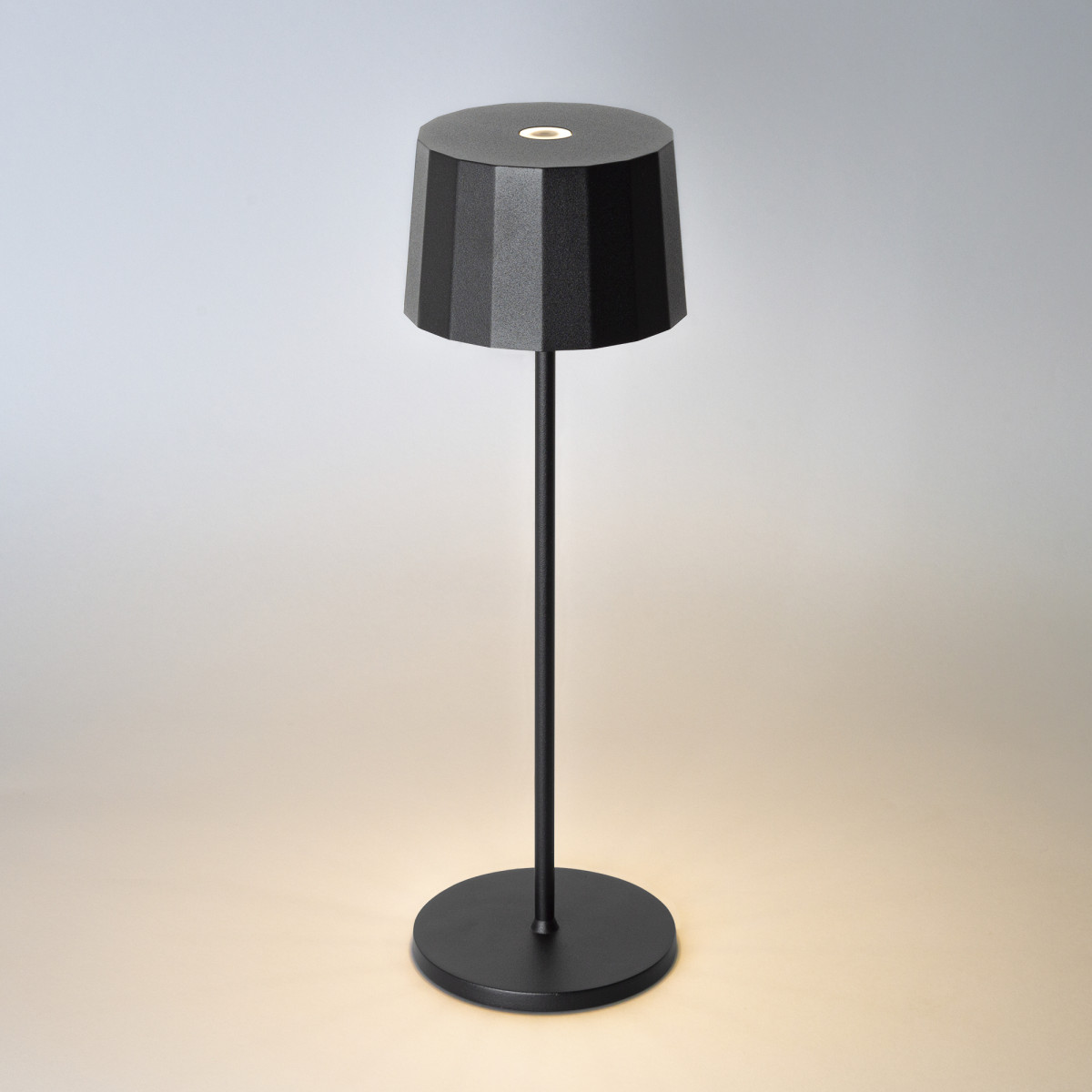 Lampe de table rechargeable tactile Lido (7622) Noire | Nostalux.fr