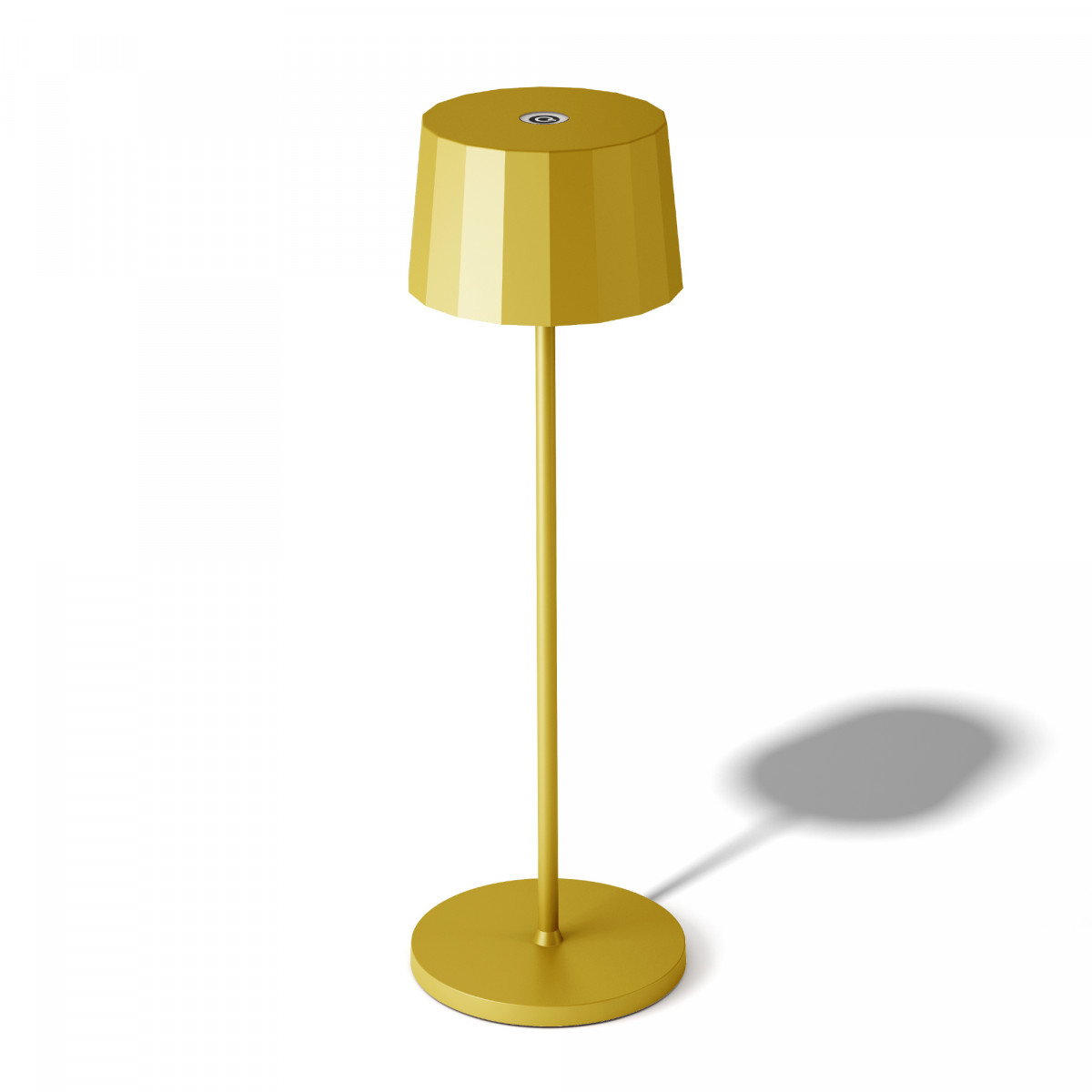 Lampe de table rechargeable tactile Lido (7624) jaune ocre avec USB | Nostalux.nl