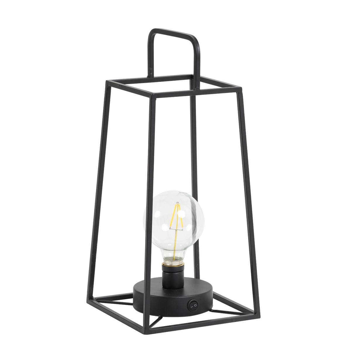 Lampe de table noir mat Fauve avec ampoule | Nostalux.fr