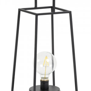 Lampe de table noir mat Fauve avec ampoule | Nostalux.fr