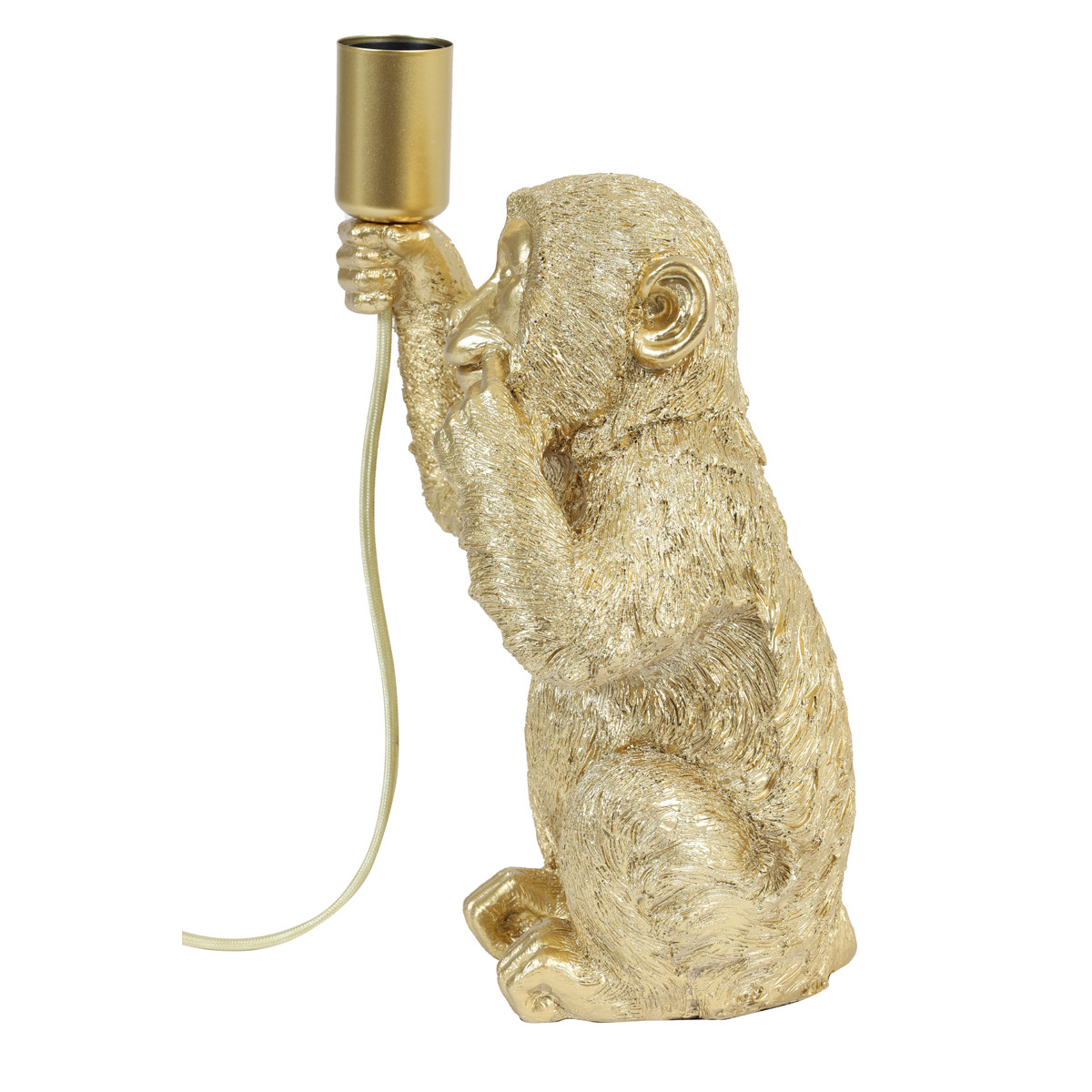 Lampe à poser Monkey (1851685) Singe doré XL | Nostalux.fr