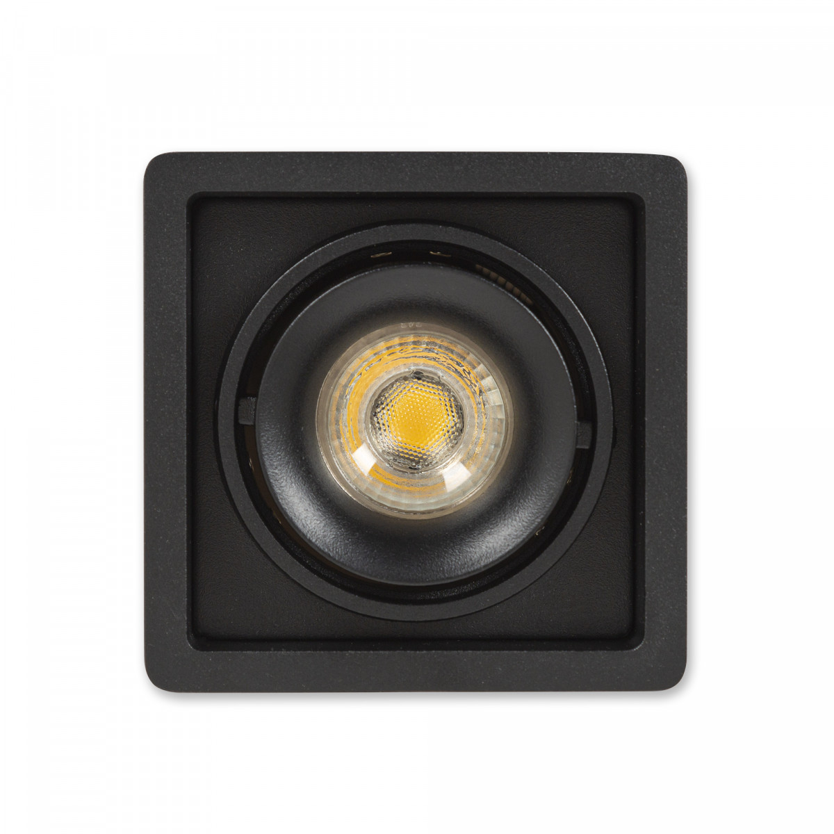 Spot de plafond Bjorn 1 (7666) noir carré orientable à encastrer | Nostalux.fr