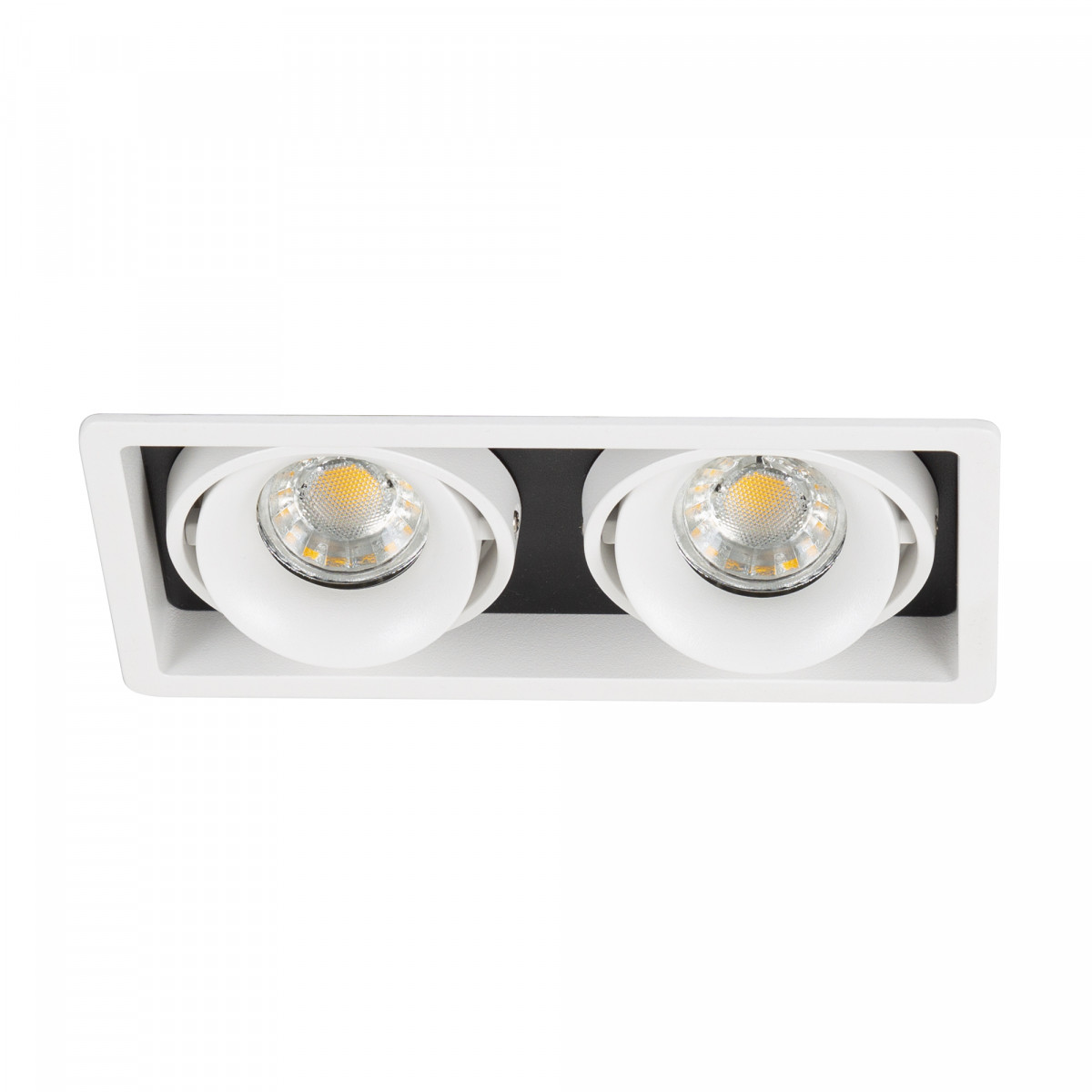 Set de 3 spots doubles à encastrer Bjorn 2 (7667X3) blancs orientables | Nostalux.fr