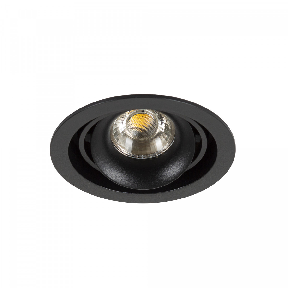 Spot de plafond rond noir Bjorn 1 (7670) orientable à encastrer | Nostalux.fr