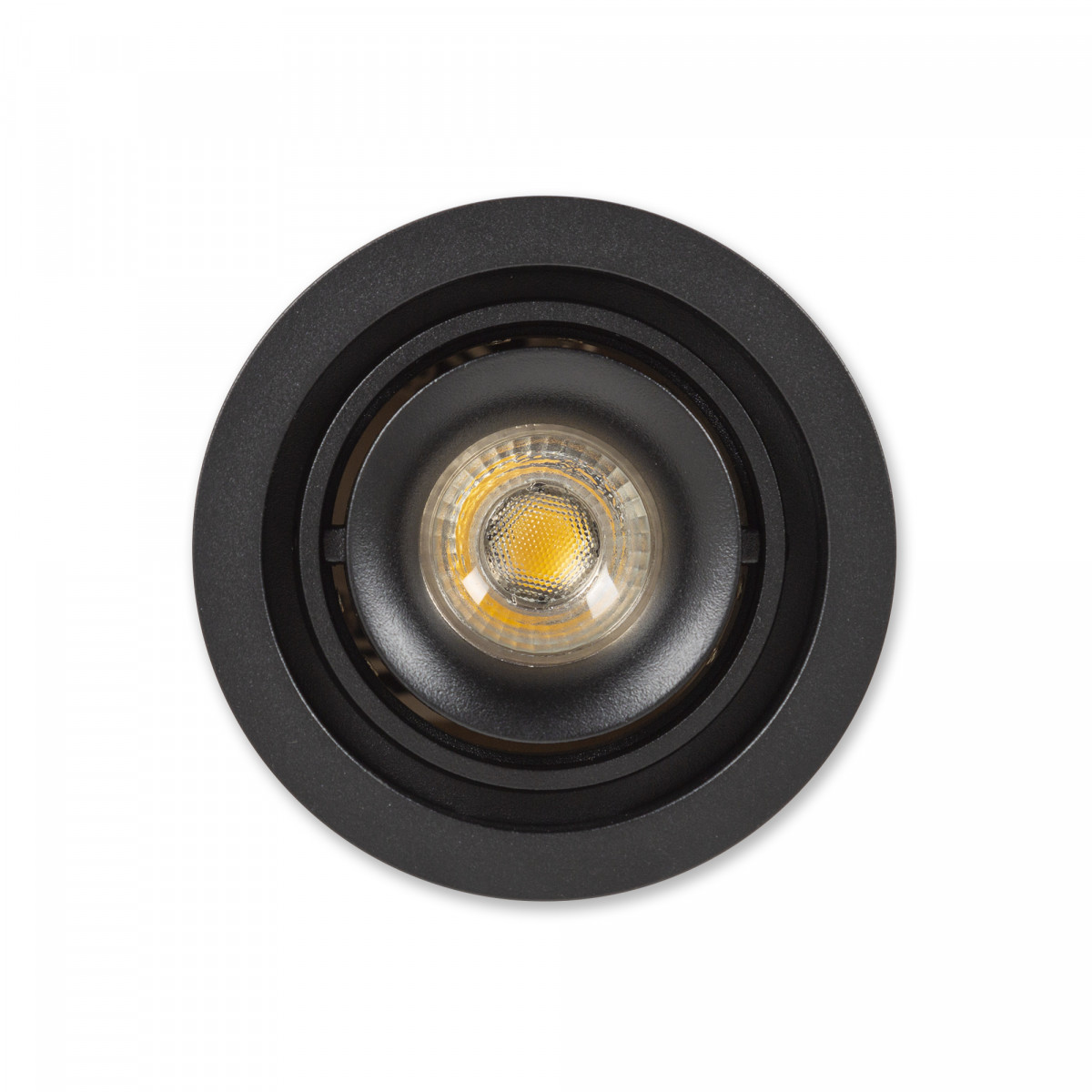 Spot de plafond rond noir Bjorn 1 (7670) orientable à encastrer | Nostalux.fr