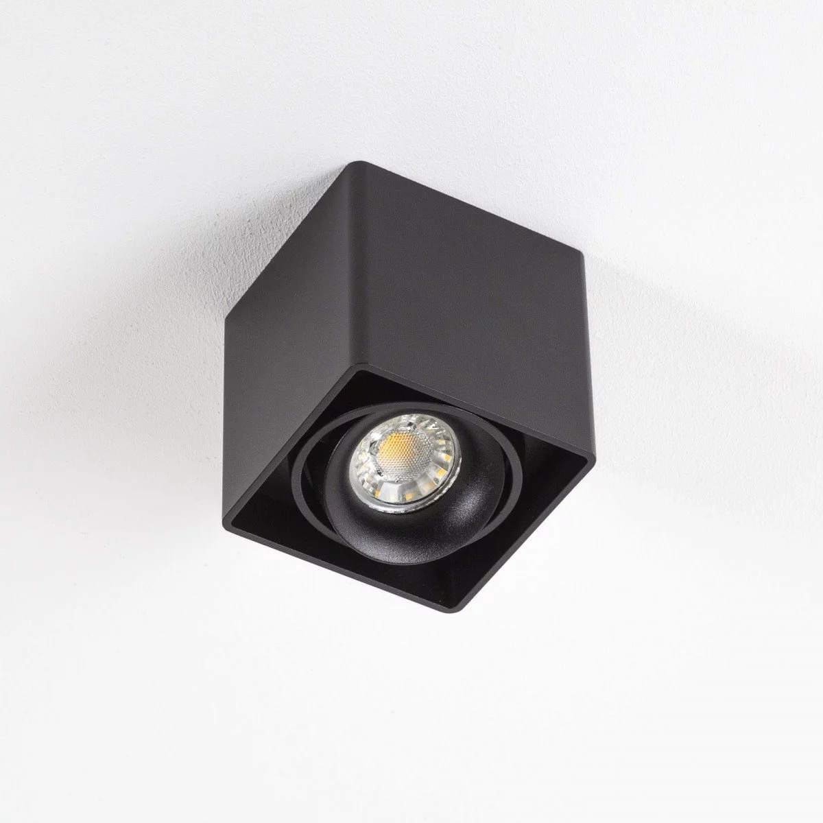 Spot Plafond EDO Spot Plafonnier En Saillie Rond Noir SKAND 1