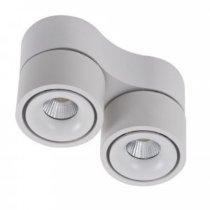 Plafonnier blanc avec 2 spots en saillie Ole 2 orientables | Nostalux.fr Plafonnier blanc avec 2 spots en saillie Ole 2 orientables | Nostalux.fr