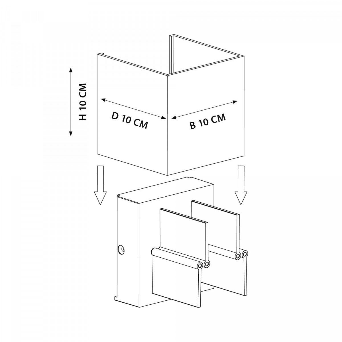 Applique d'intérieur Shift up et downlighter au design moderne en aluminium de couleur blanche