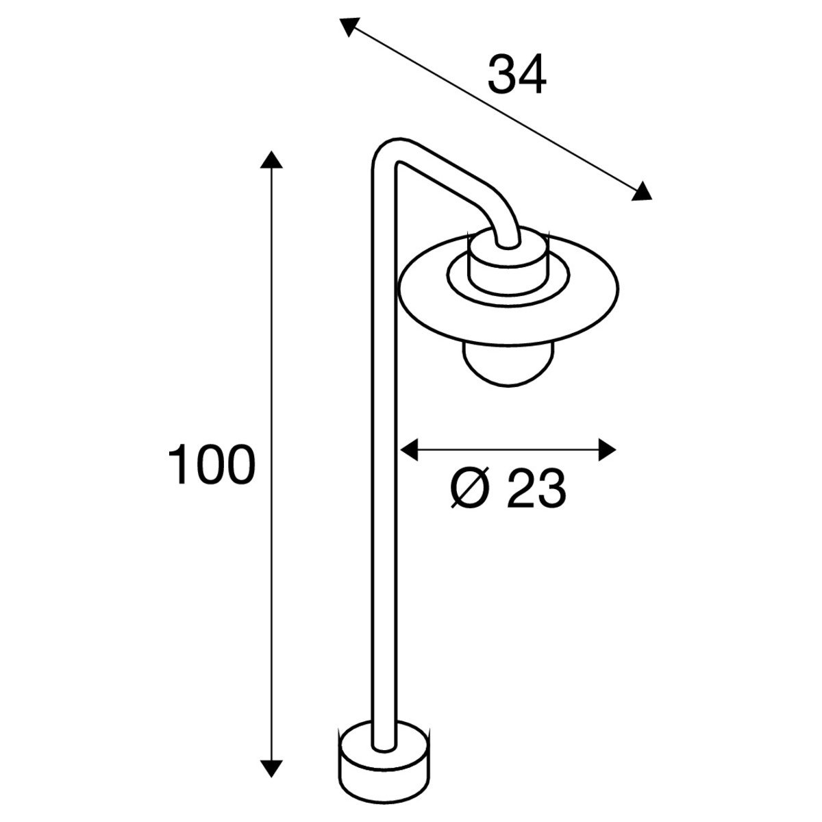 Sokkellamp Molat pole