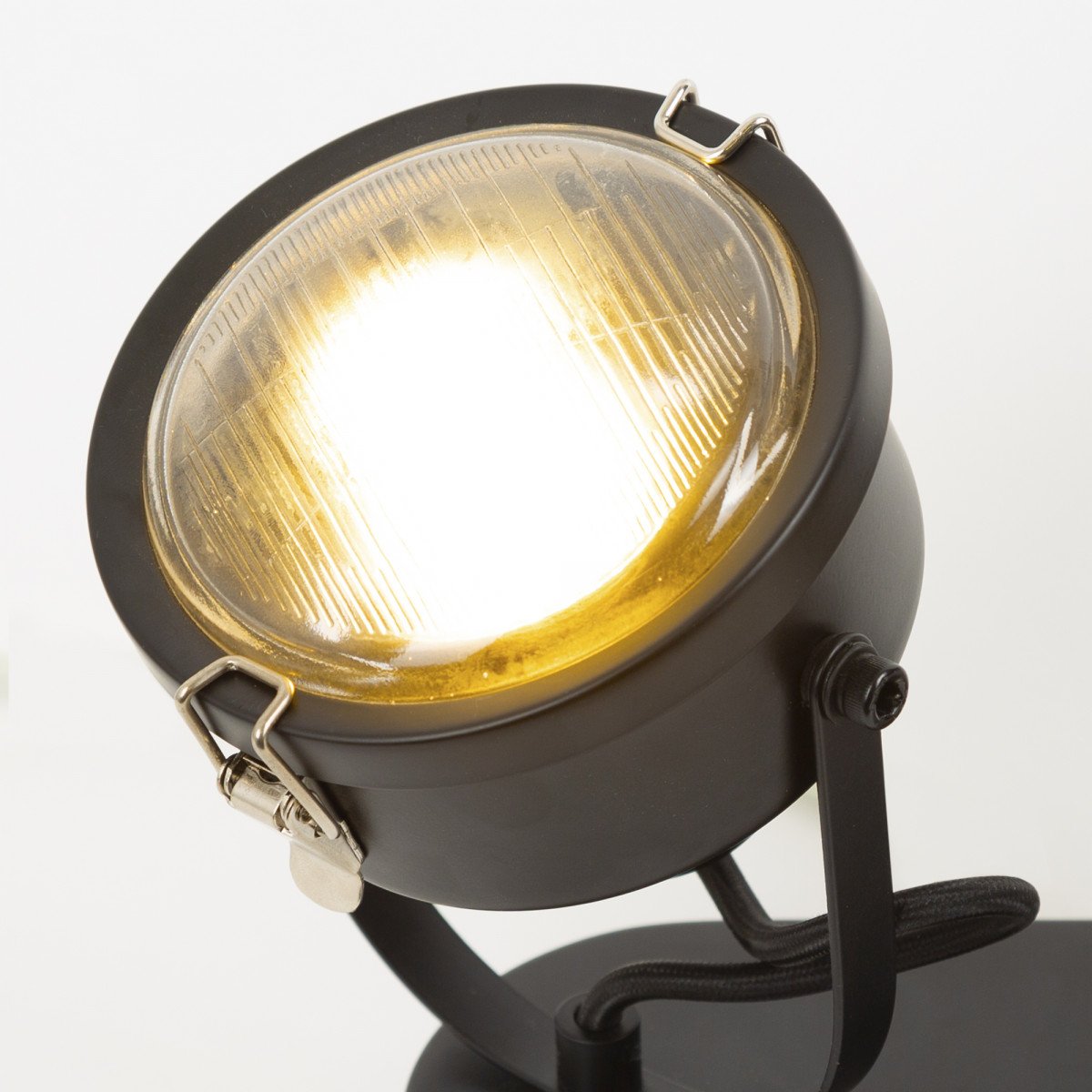Barre Satellite noire 4 spots en saillie | Nostalux.fr
