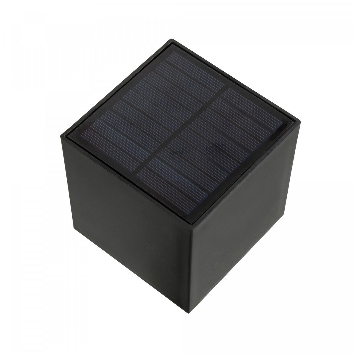Applique murale LED Solar Cube noire carrée