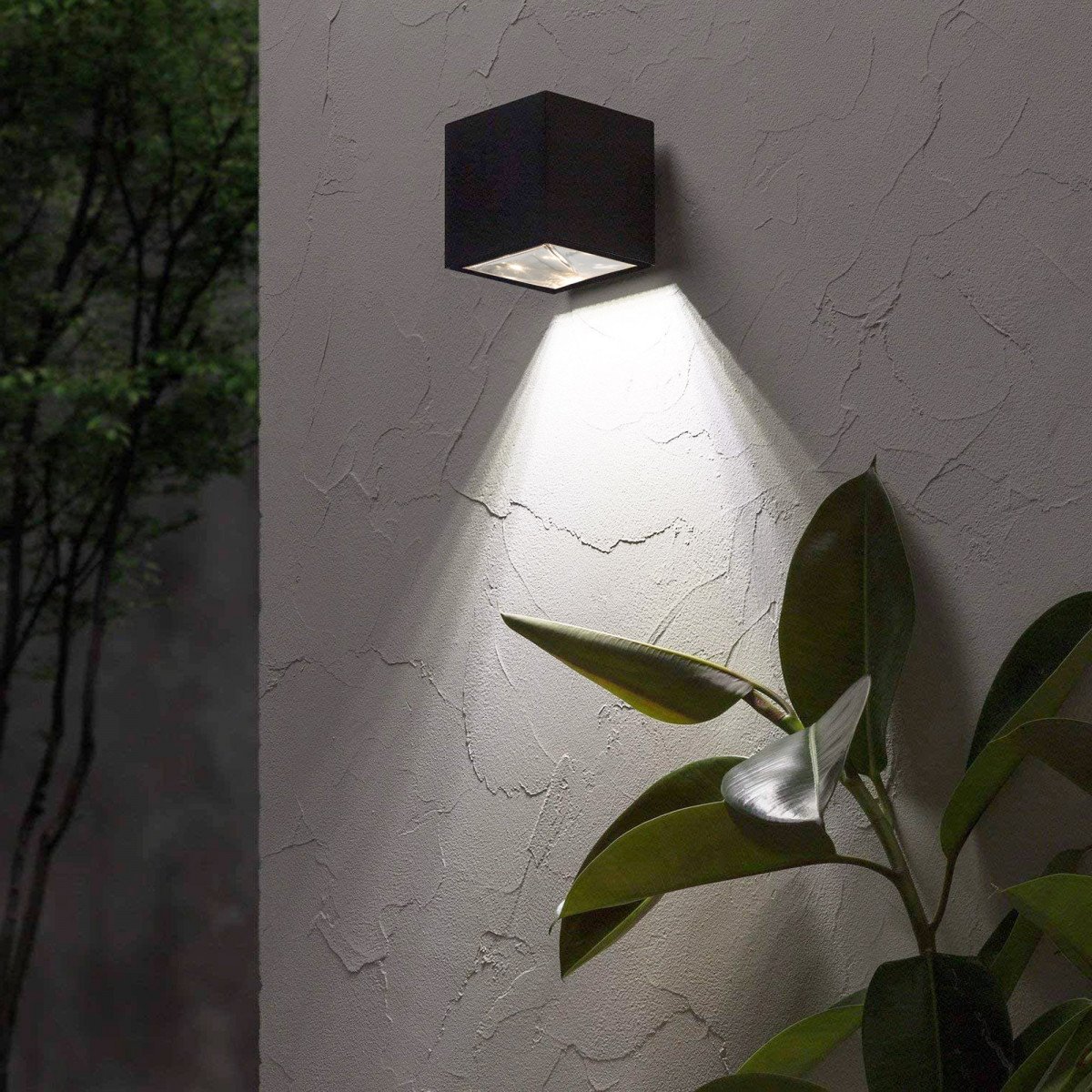 Lot de 2 spots LED Solar Cube noirs