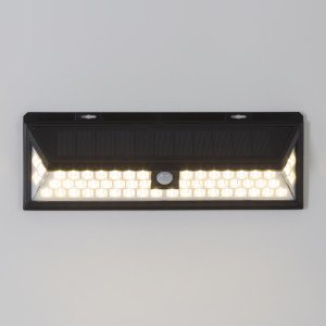 Set de 2 appliques d'extérieur murales noires Solys L LED solaires avec capteur | Nostalux.fr  Set de 2 appliques d'extérieur murales noires Solys L LED solaires avec capteur | Nostalux.fr