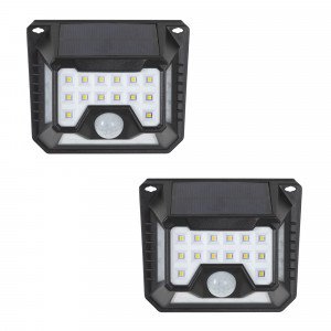 Set de 2 appliques murales d'extérieur Solys S (7764) LED Solaire avec capteur  | Nostalux.fr 