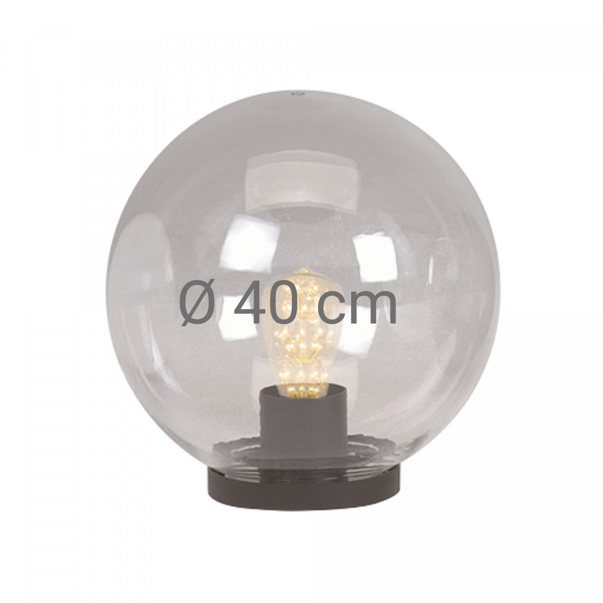 Globe clair de 40 cm de diamètre avec collerette (3873) de KS Lighting