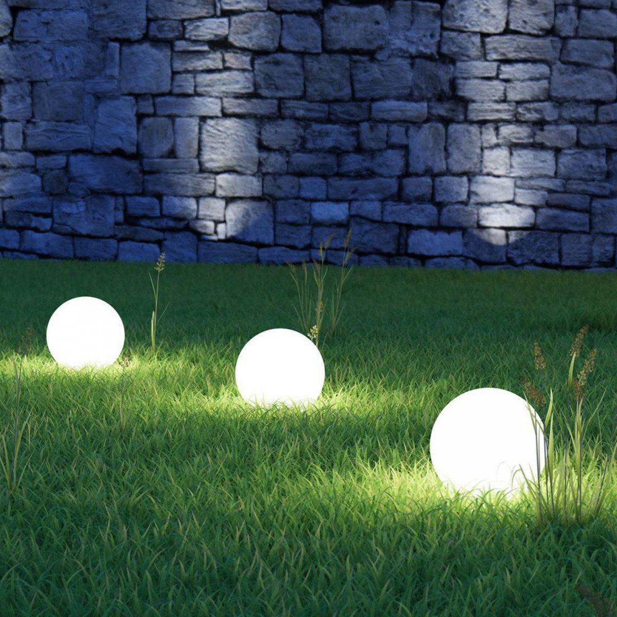 Boule de jardin lumineuse Ø 40 avec Smart WIFI LED et piquet | Nostalux.fr