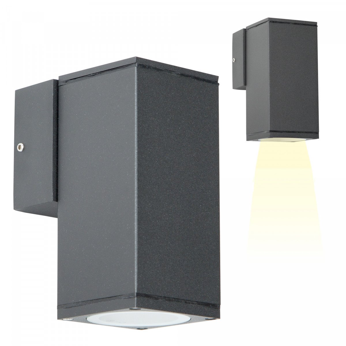 Spot mural Kevin  (7456dn2) Downlight Anthracite avec capteur LED jour et nuit  
