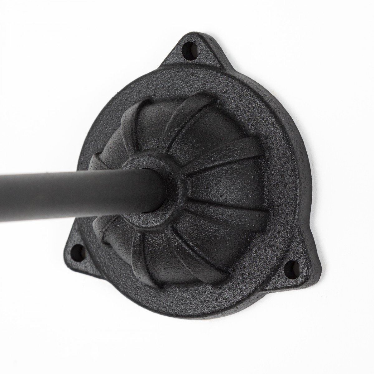 Col de cygne robuste en fonte Provence applique noire et verre d'extérieur