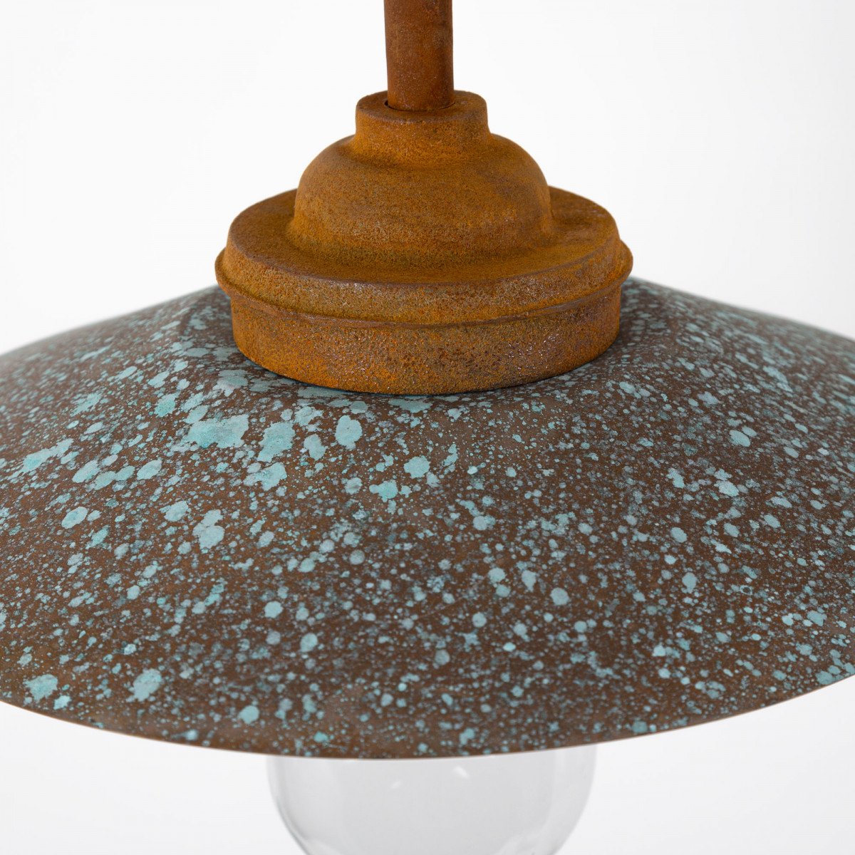 Applique robuste modèle Rhône en fonte, cuivre et verre (7591)