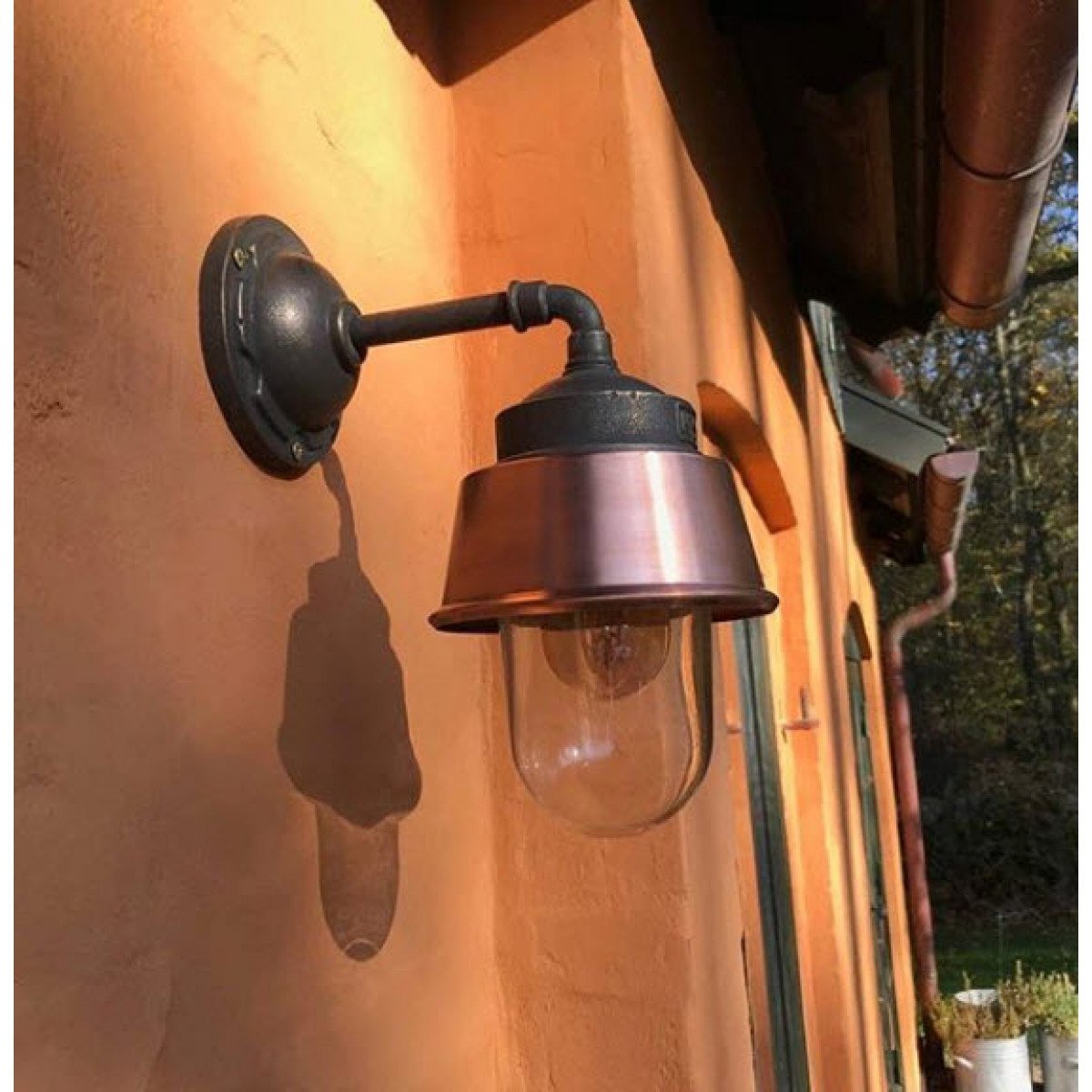 Applique murale pendante industrielle Kostas 90 bronze/cuivre 