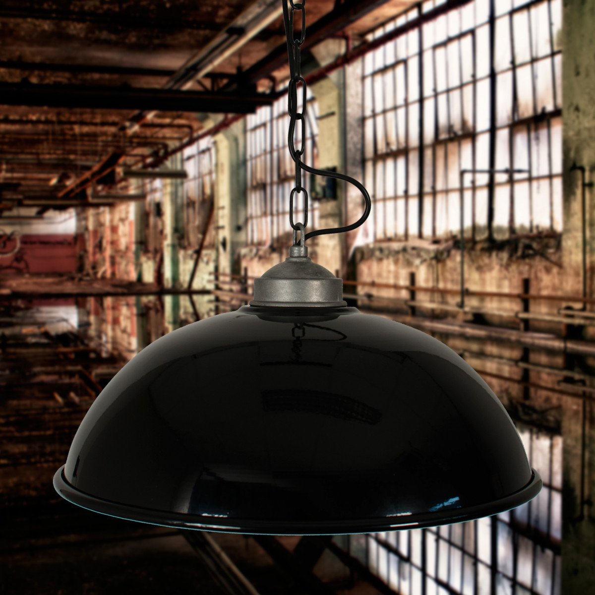 Suspension industrielle noir (6503k4) de KS Lighting  | Nostalux.fr