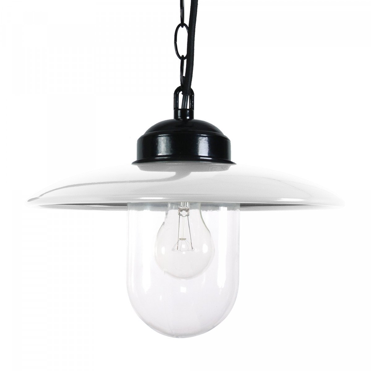 Lampe suspendue Solingen blanche (6504) | Nostalux.fr  -  Robuste et de style industriel