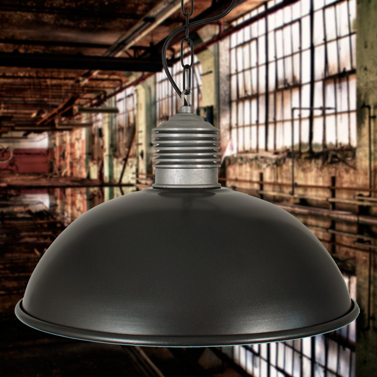 Lampe suspendue Industrial II Anthracite (6504k7) | Nostalux.fr