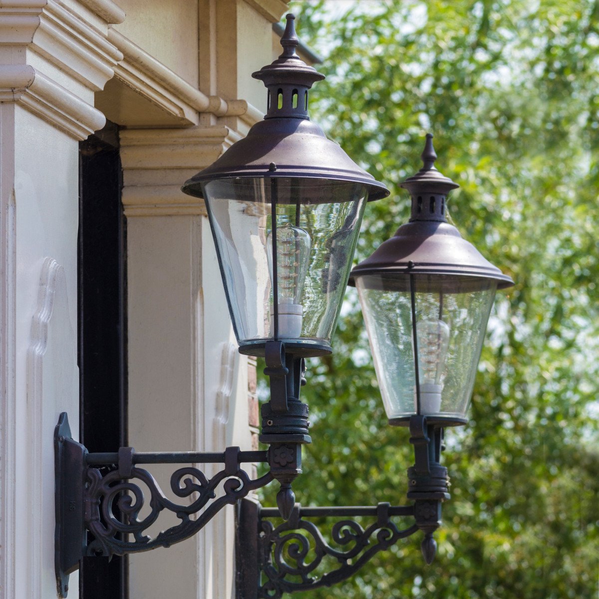 Lanterne décorative extérieure rustique bronze Scheveningen L