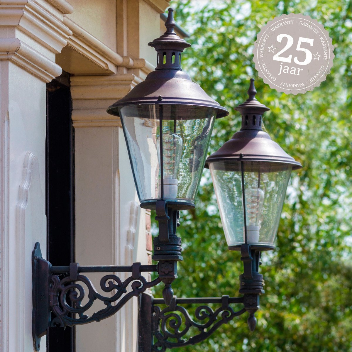 Lanterne décorative extérieure rustique bronze Scheveningen L