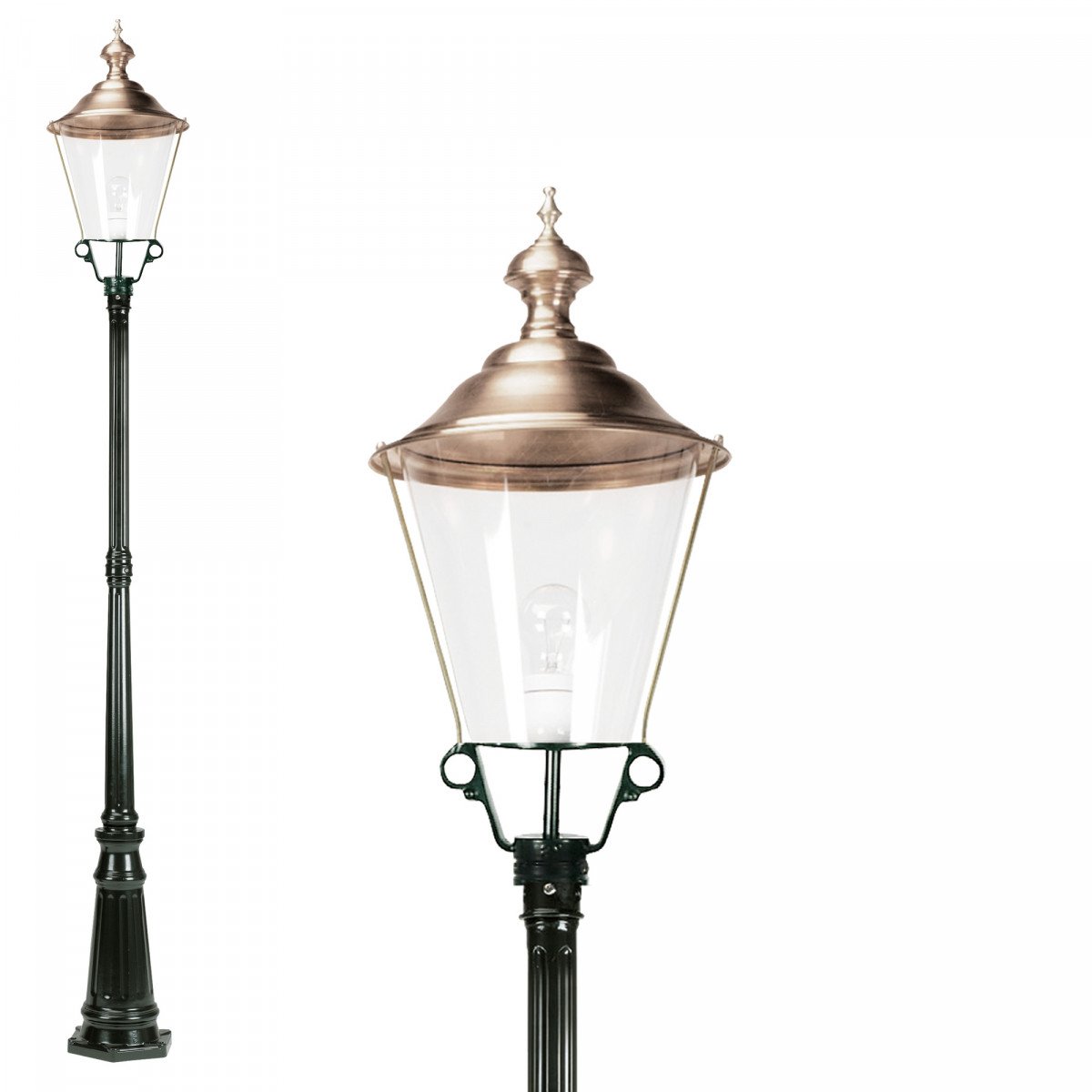 Lampadaire de jardin Tiga (5050) avec lanterne rond de KS Lighting