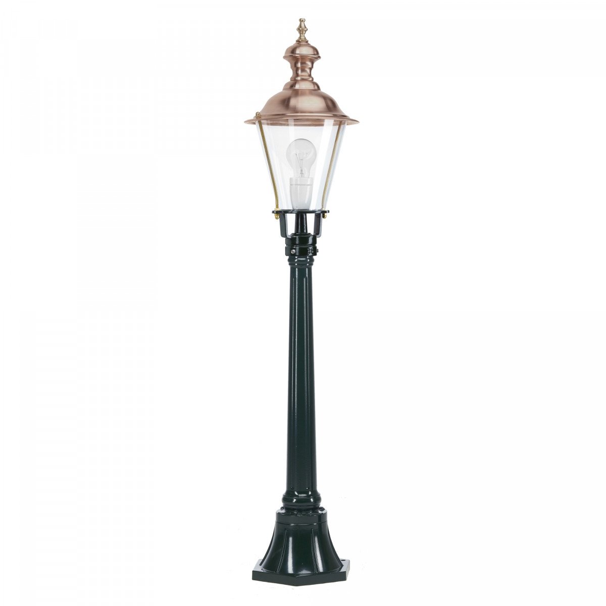 Petit lampadaire de jardin Mayfair avec lanterne ronde de KS Lighting