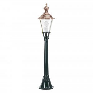 Petit lampadaire de jardin Mayfair avec lanterne ronde de KS Lighting