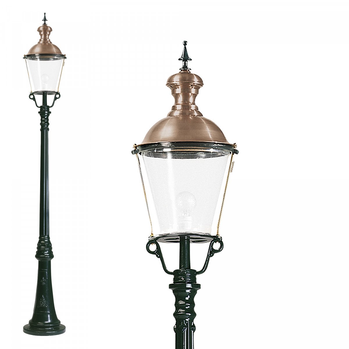 Lampadaire de jardin Cleveland - Lanterne ronde