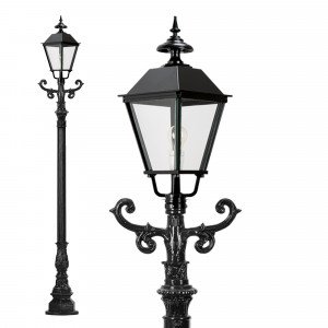  Lampadaire de jardin Aken avec lanterne carrée | Nostalux.fr