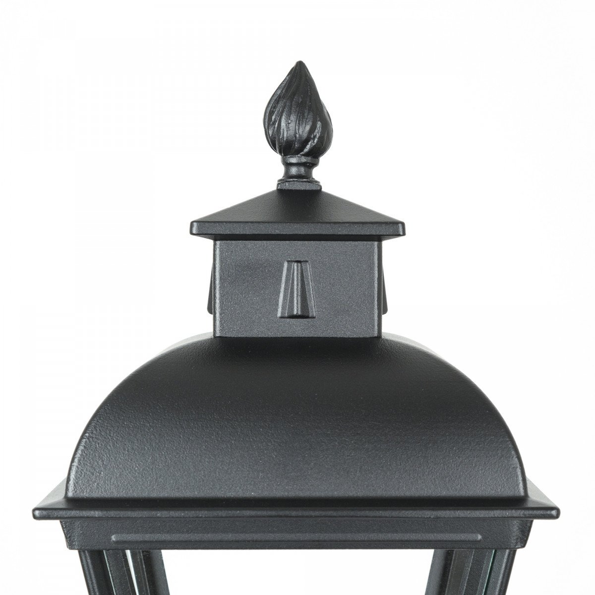 Vondel Pedestal lampe d'extérieur à piédestal en aluminium de couleur noire et de style champêtre classique