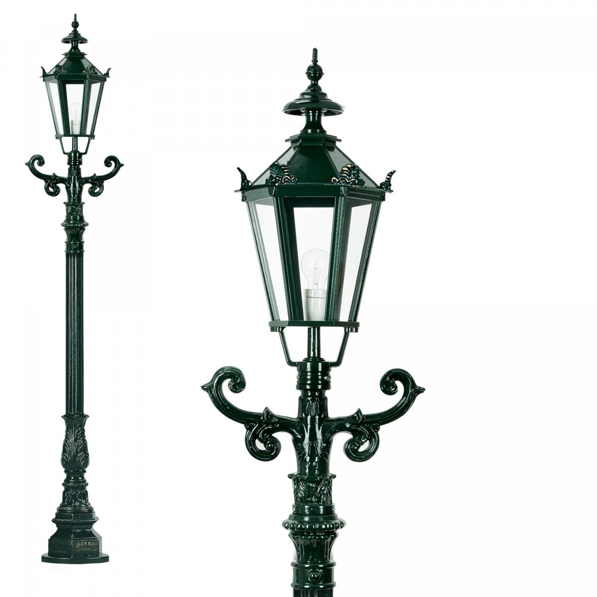 Lampadaire de jardin Nurnberg (Neuremberg) avec lanterne hexagonale de KD Lighting