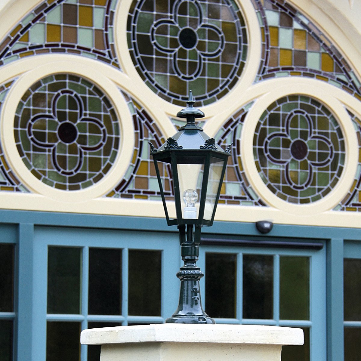 Lampe de jardin Oxford 15 avec couronne et lanterne hexagonale 