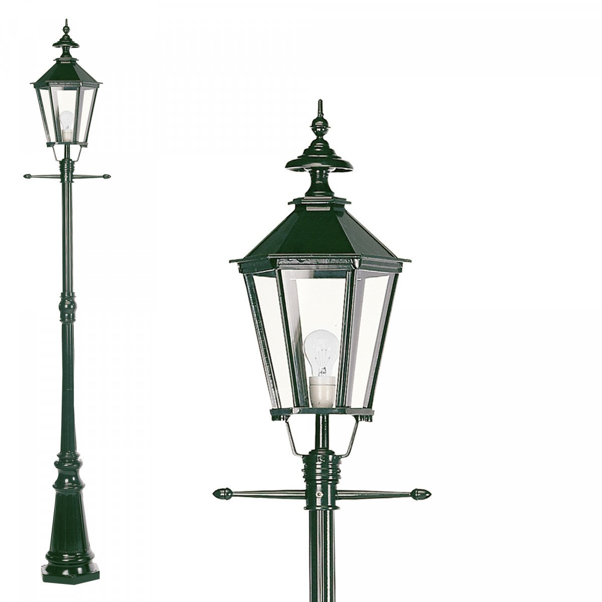 Lampadaire de jardin Manchester (5031) avec lanterne hexagonale de KS Lighting