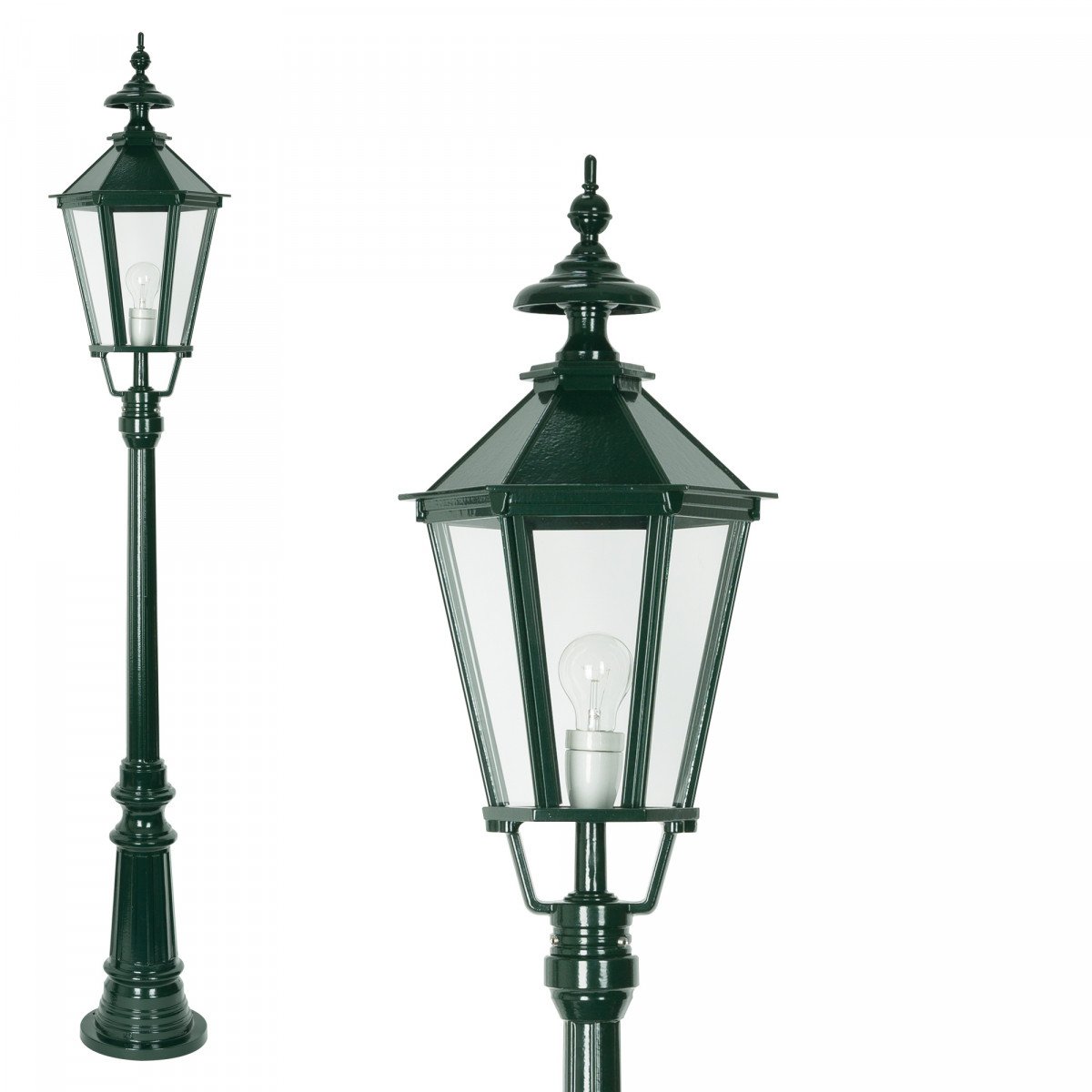 Lampadaire de jardin Dublin (5033) de KS Lighting avec lanterne hexagonale