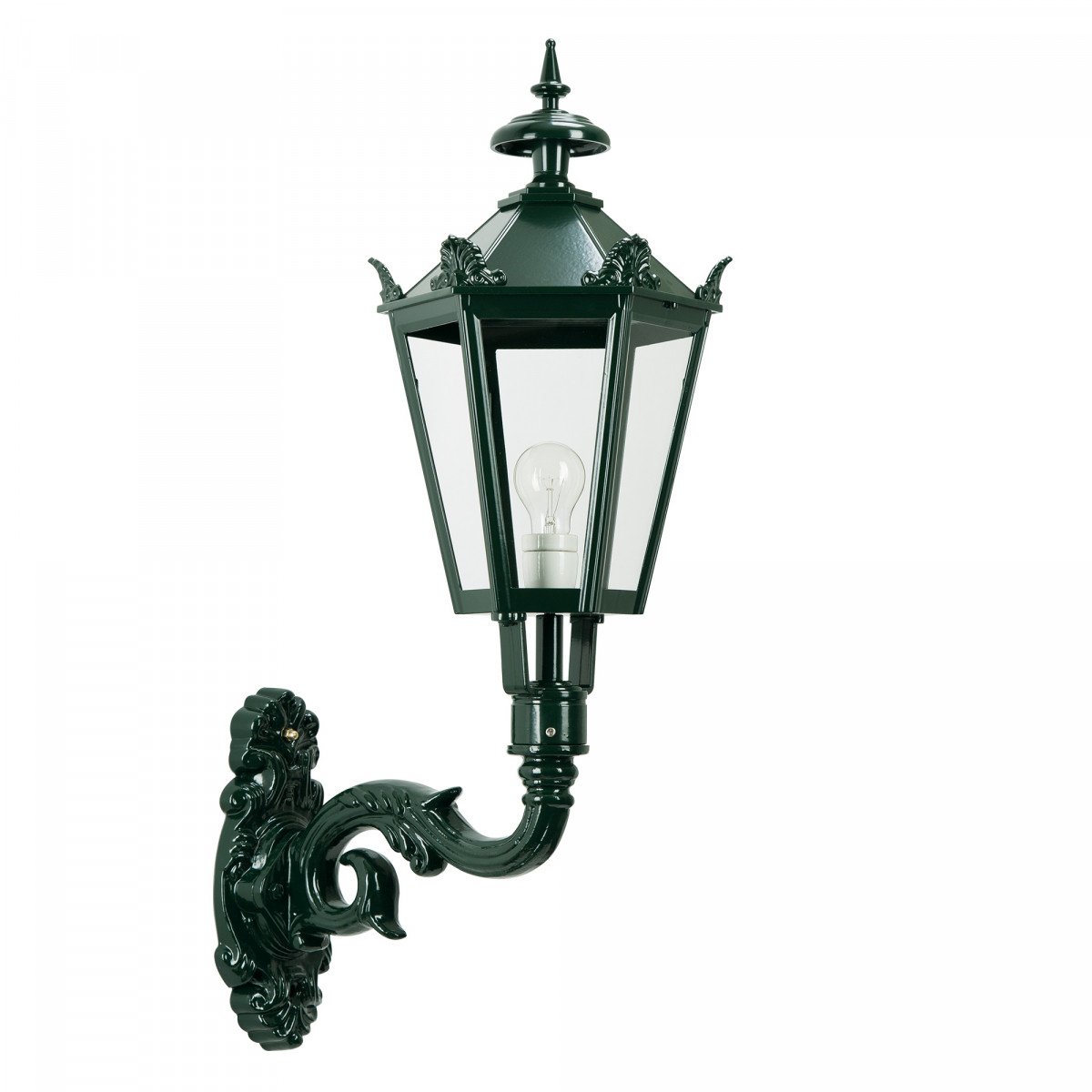 Lampe d'extérieur de style classique, lanterne hexagonale M 33 avec couronnes