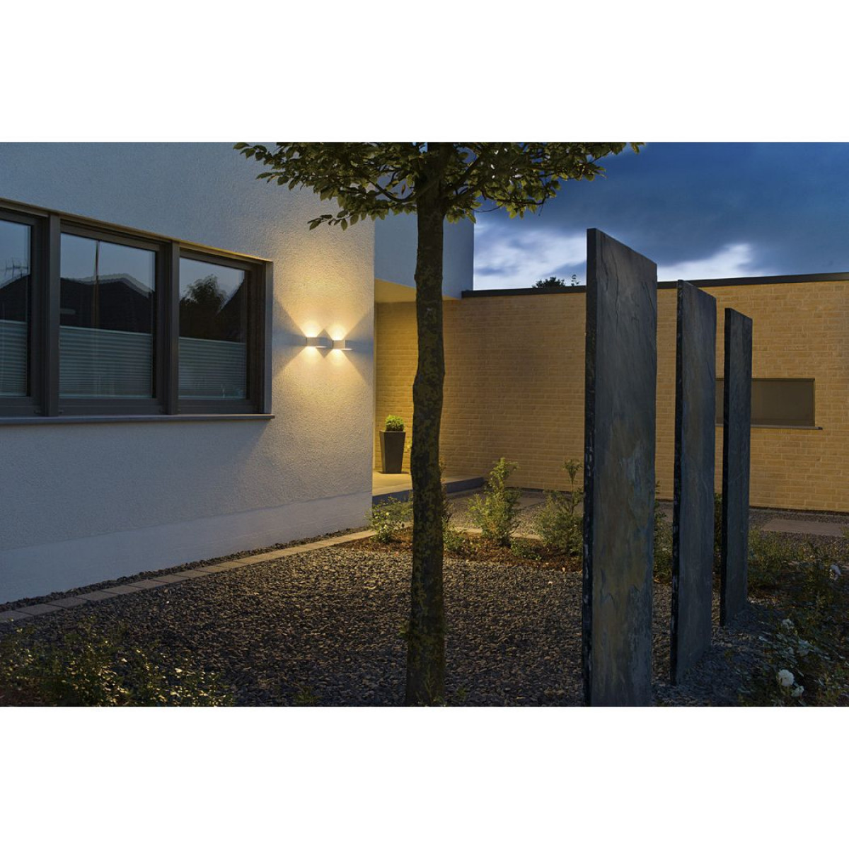 Logs Wall Anthracite 1xled 3000k