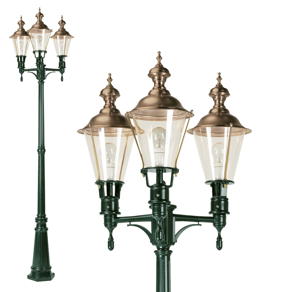 Lampadaire d'extérieur Ende (0406) à 3 bras | Nostalux.fr