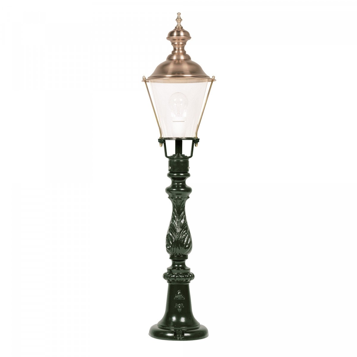 Petit lampadaire de jardin Medemblik de KS Lighting avec lanterne ronde