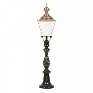 Petit lampadaire de jardin Medemblik de KS Lighting avec lanterne ronde