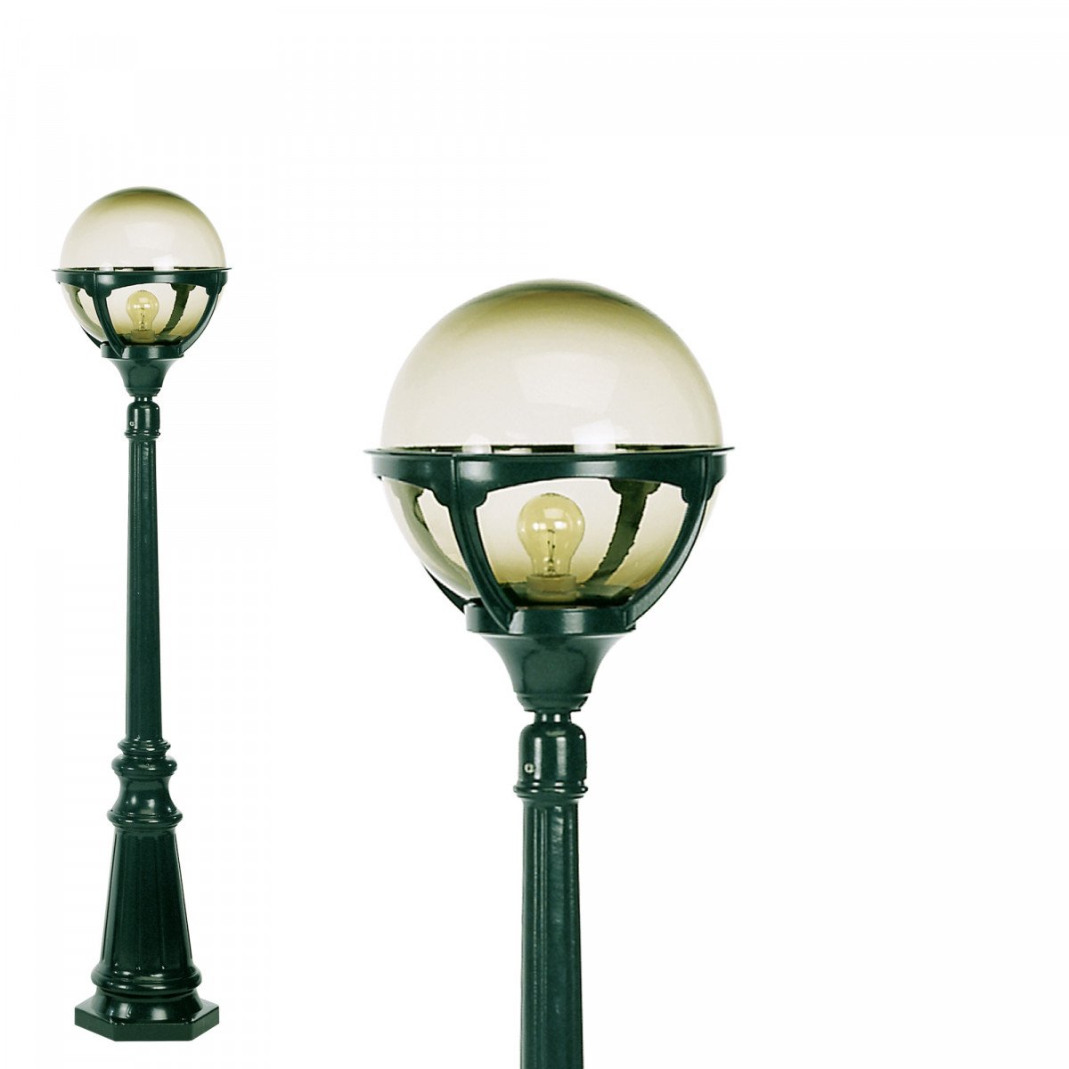 Lampe de jardin Borneo (5016) avec globe de 30 cm de diamètre de KS Lighting