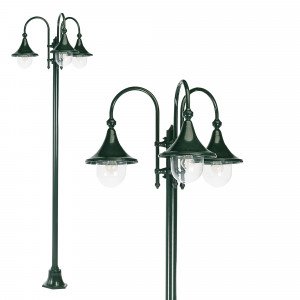 Lampadaire de jardin Rimini à 3 lanternes Lampadaire de jardin Rimini à 3 lanternes